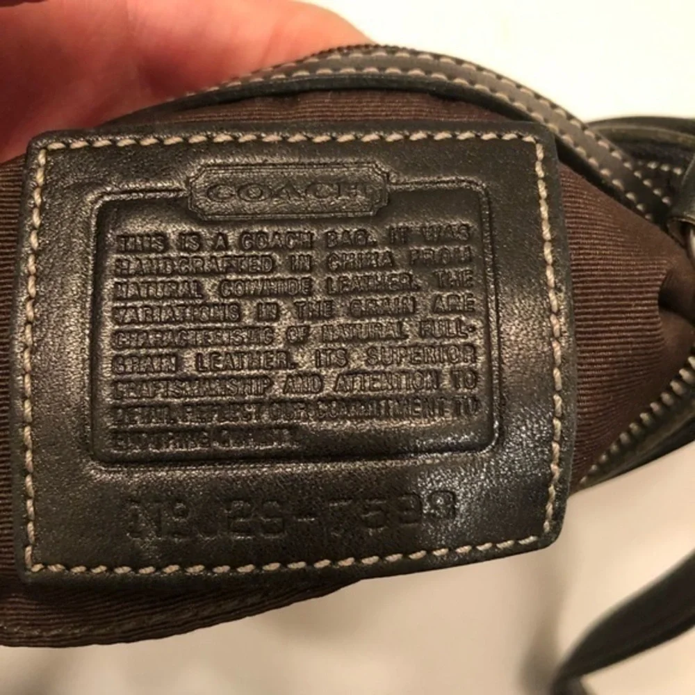 Coach vintage y2k black leather mini hobo shoulder bag - Picture 10 of 11